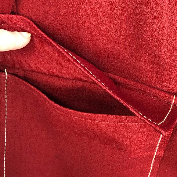 Vintage Time Out by Farah Polyester Men's Dark Red Blazer White Top Stitch SZ M? - Picture 8 of 15